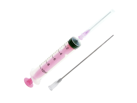 1 x Light Magenta 10ml syringe with needles